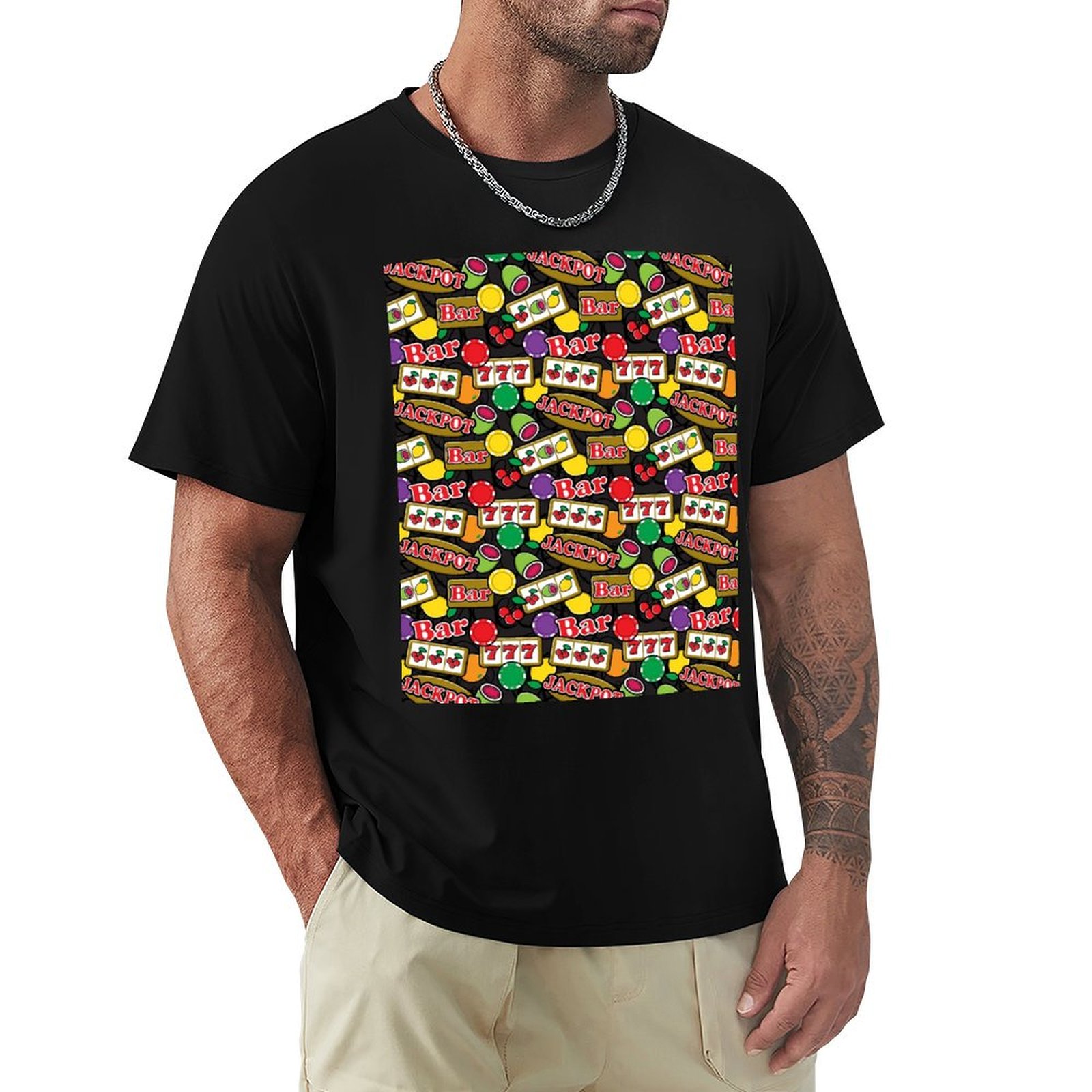 Fruit Slot Machine - T-Shirt con Motivo Slot Machine e