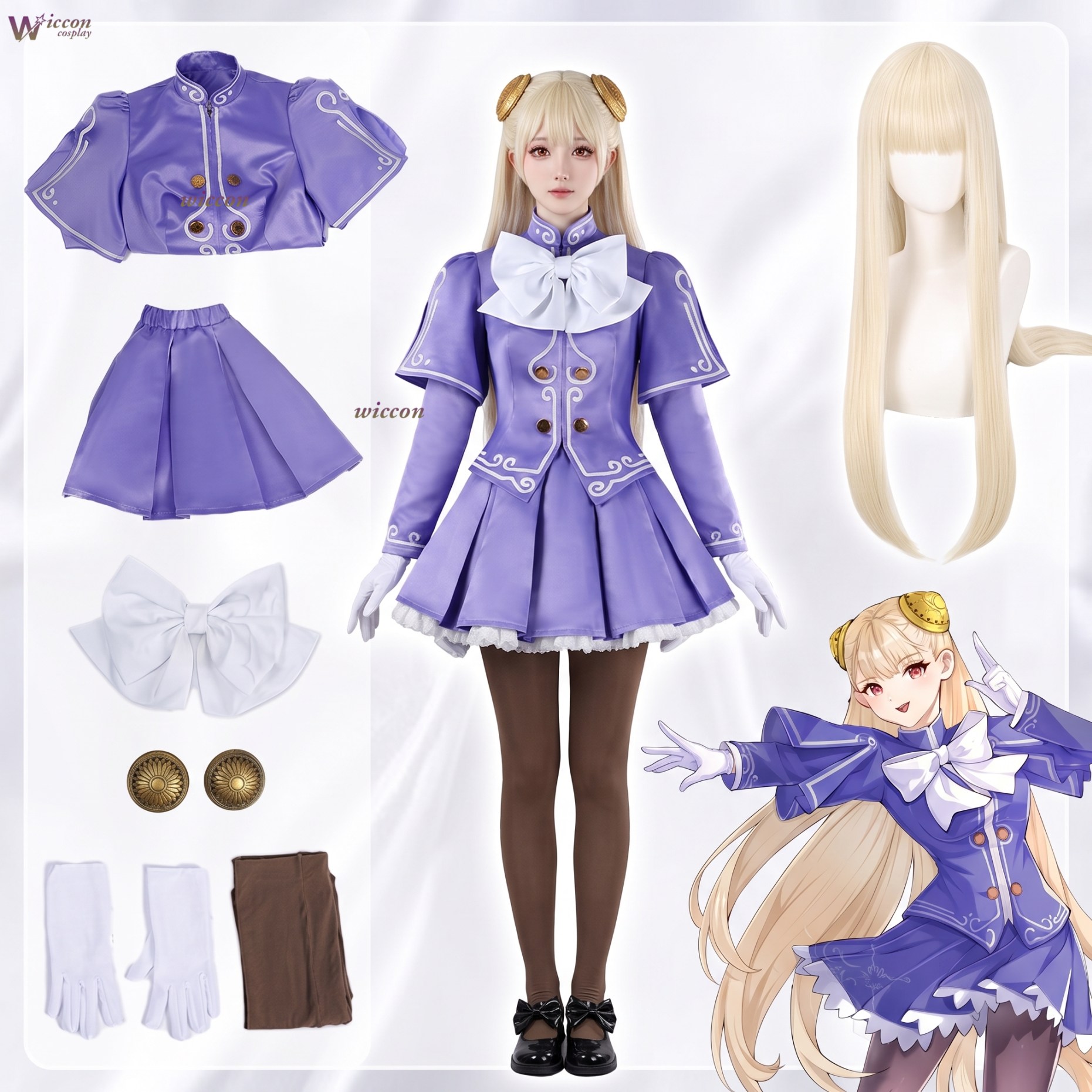 Arcade Games & Vending Llc - YesOk Costume Completo da Donna per